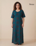 Style Hook Soft Cotton Nighty for Women – Canvas Neck Daily Wear Maxi