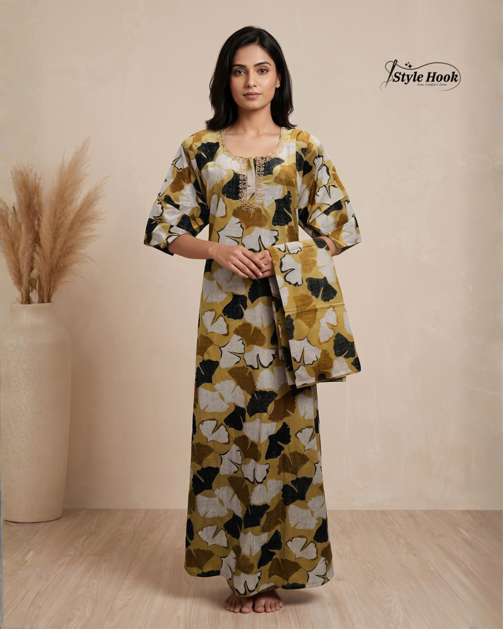 Style Hook Soft Cotton Burqa Style Nighty
