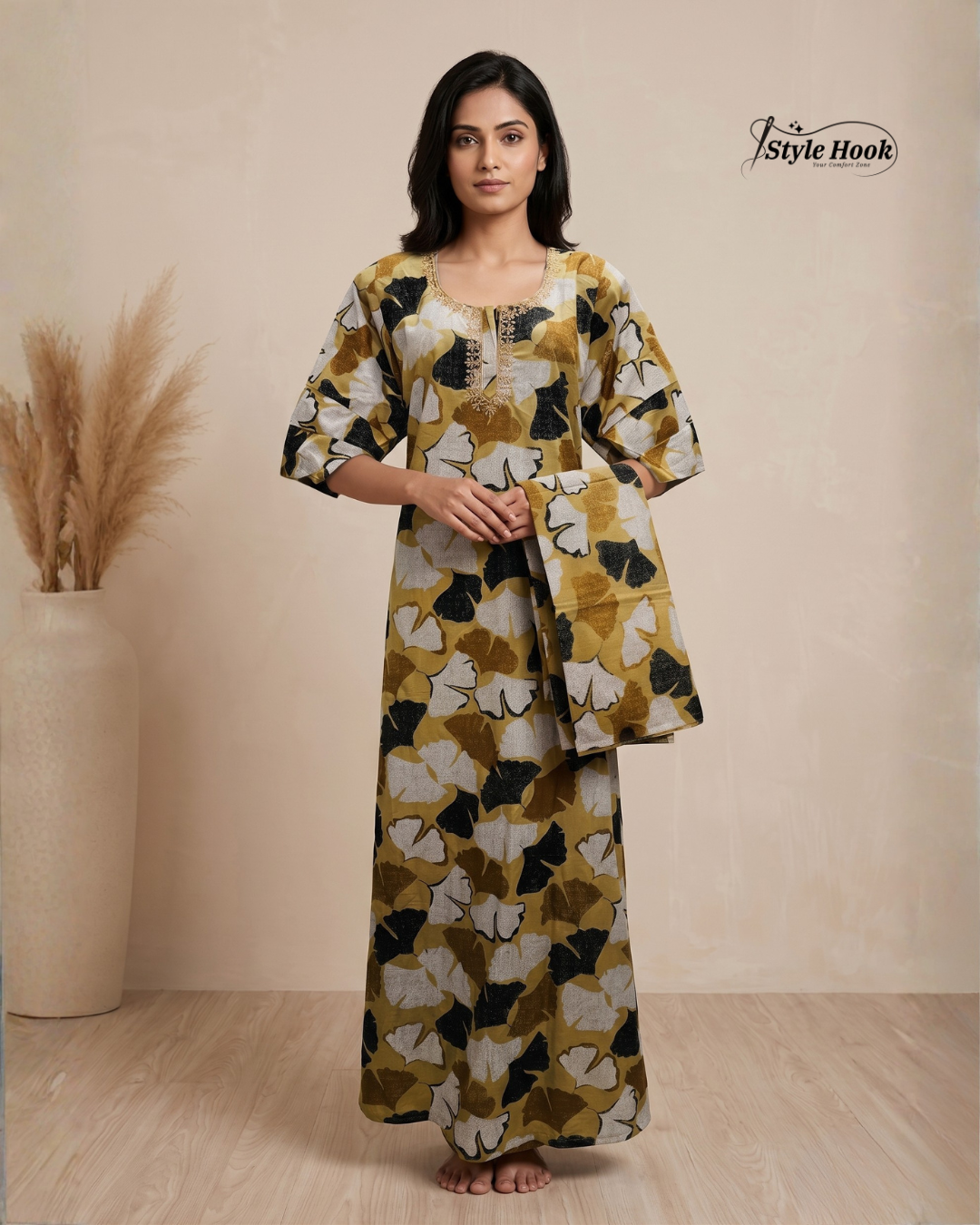 Style Hook Soft Cotton Burqa Style Nighty