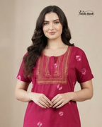 Traditional Chunkdi Print Cotton Nighty