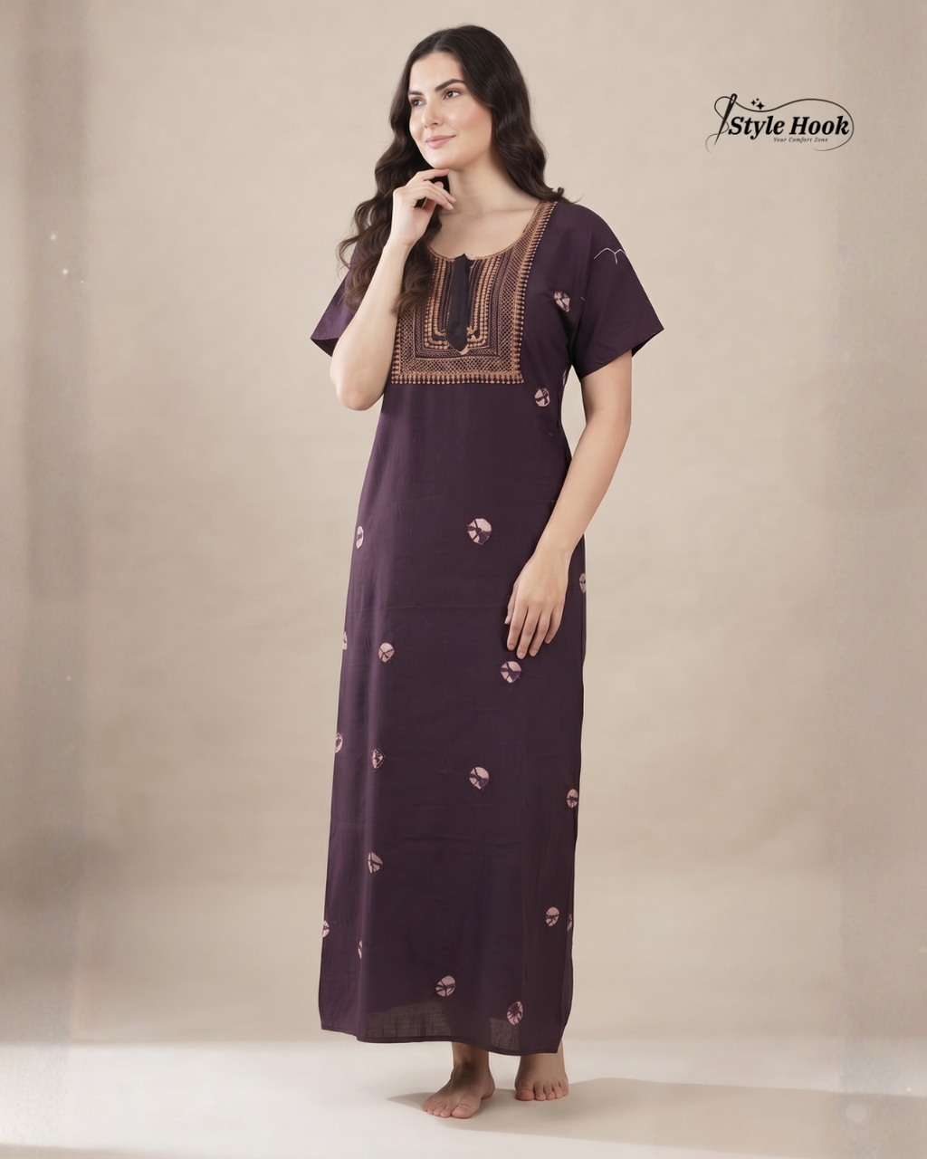 Soft Cotton Chunkdi Maxi Nighty