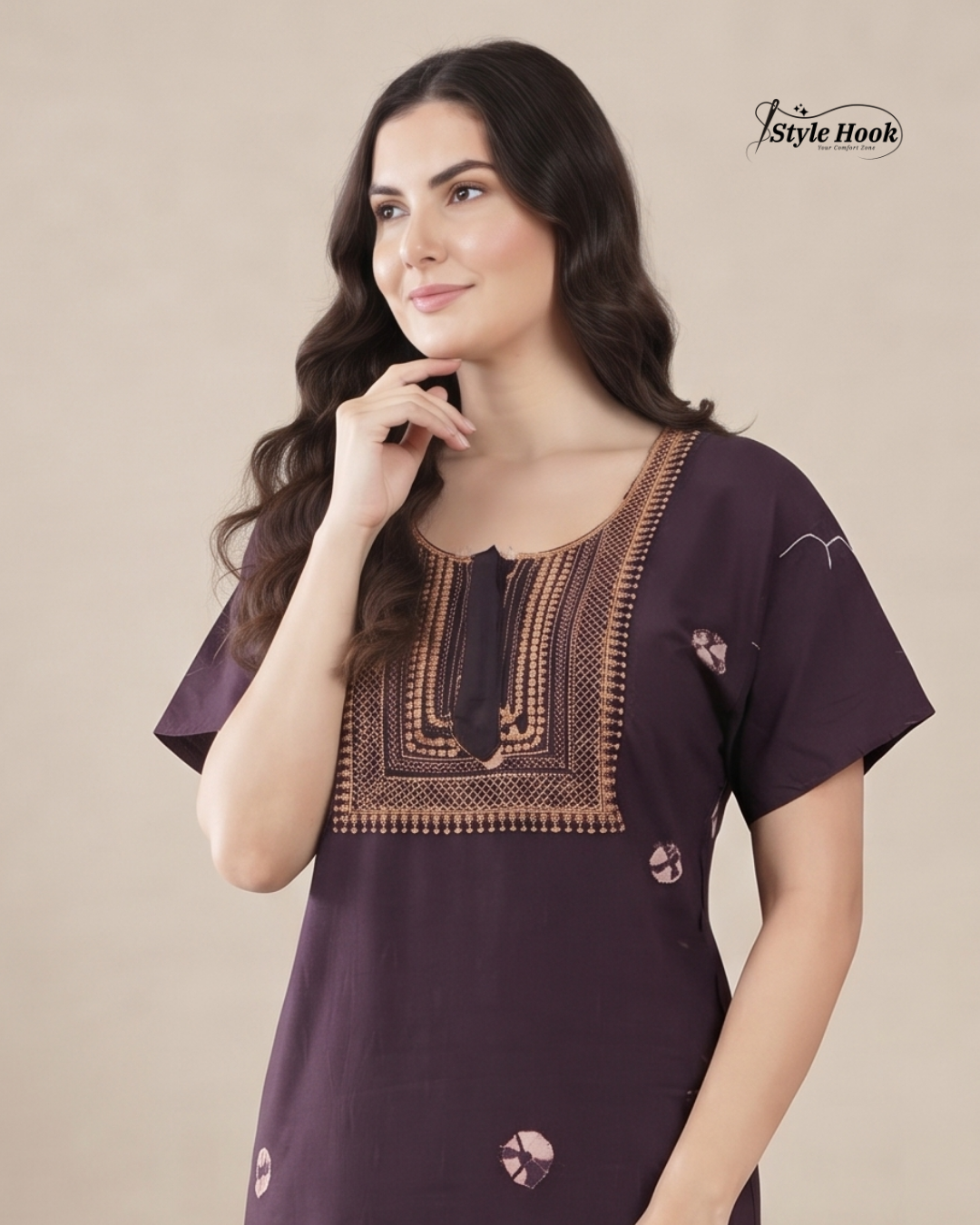 Soft Cotton Chunkdi Maxi Nighty