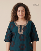 Style Hook Premium Cotton Nighty Maxi – Embroidery design Neck