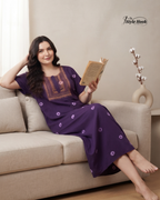 Stylish Bandhani Print Cotton Nighty