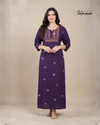 Stylish Bandhani Print Cotton Nighty