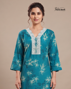 Designer Rayon Lace Nighty – Premium Collection