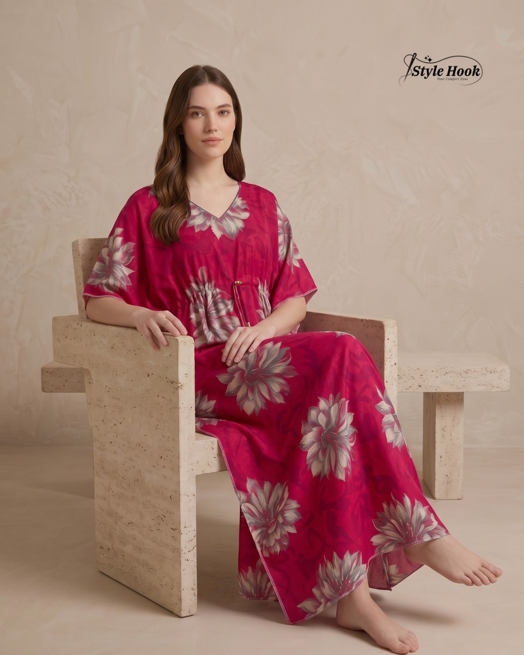 Style Hook Relaxed Home wear Kaftan Nighty