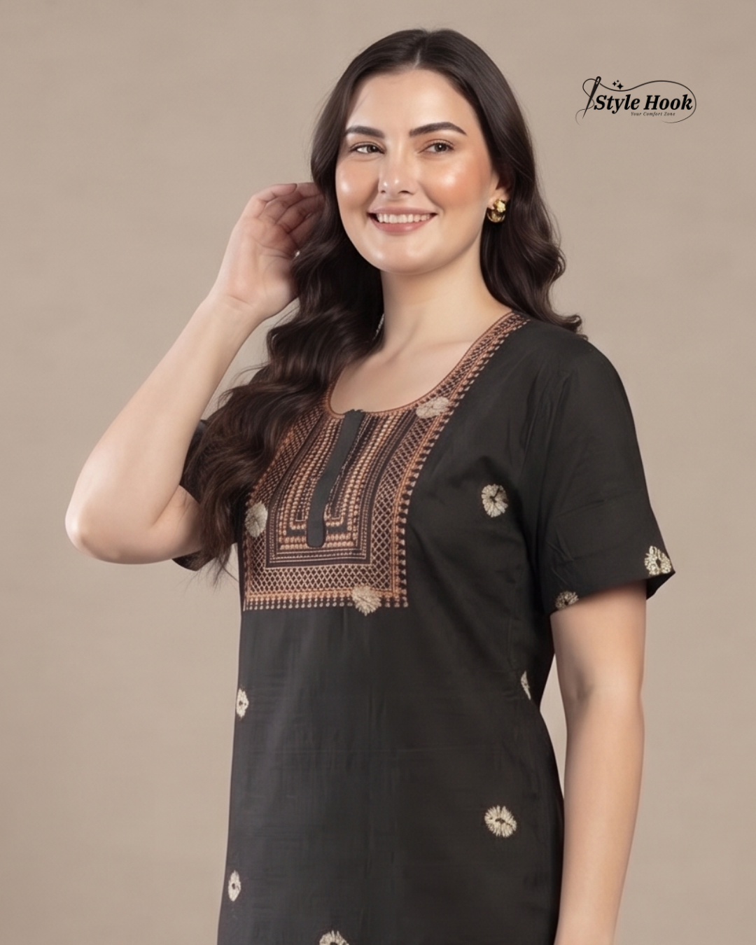 Traditional Bandhani Style Cotton Nighty