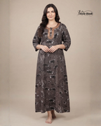 Daily Wear Cotton Nighty with Relaxed Fit