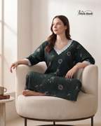 Onam Special Soft Cotton Lace Nighty for Women