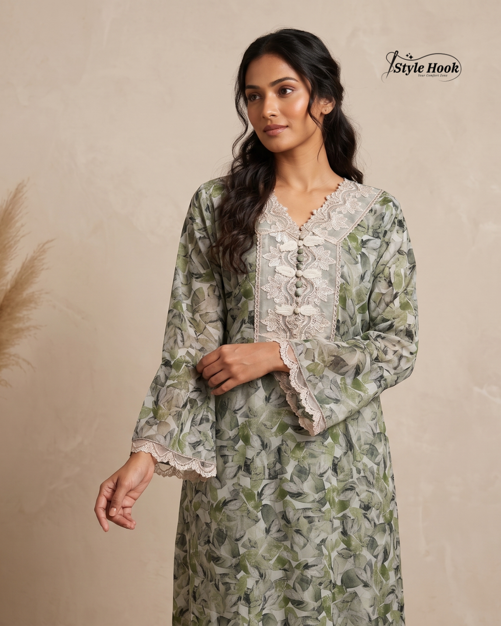 Style Hook Fancy Printed Dubai Nighty for Women