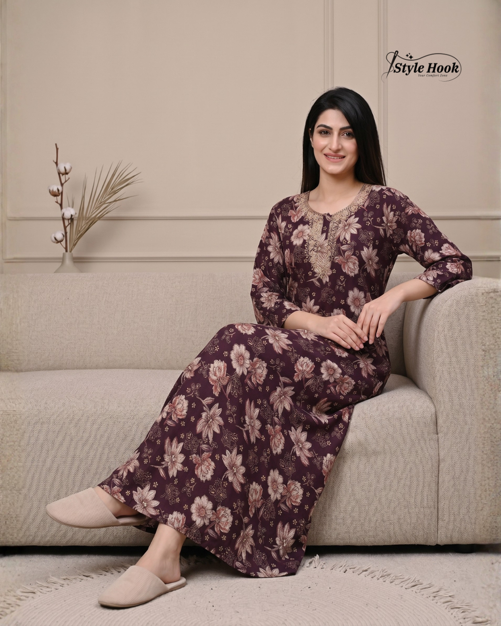 Soft & Smooth Rayon Maxi Nighty