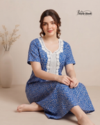 Pakistani Embroidered Nighty for Ladies