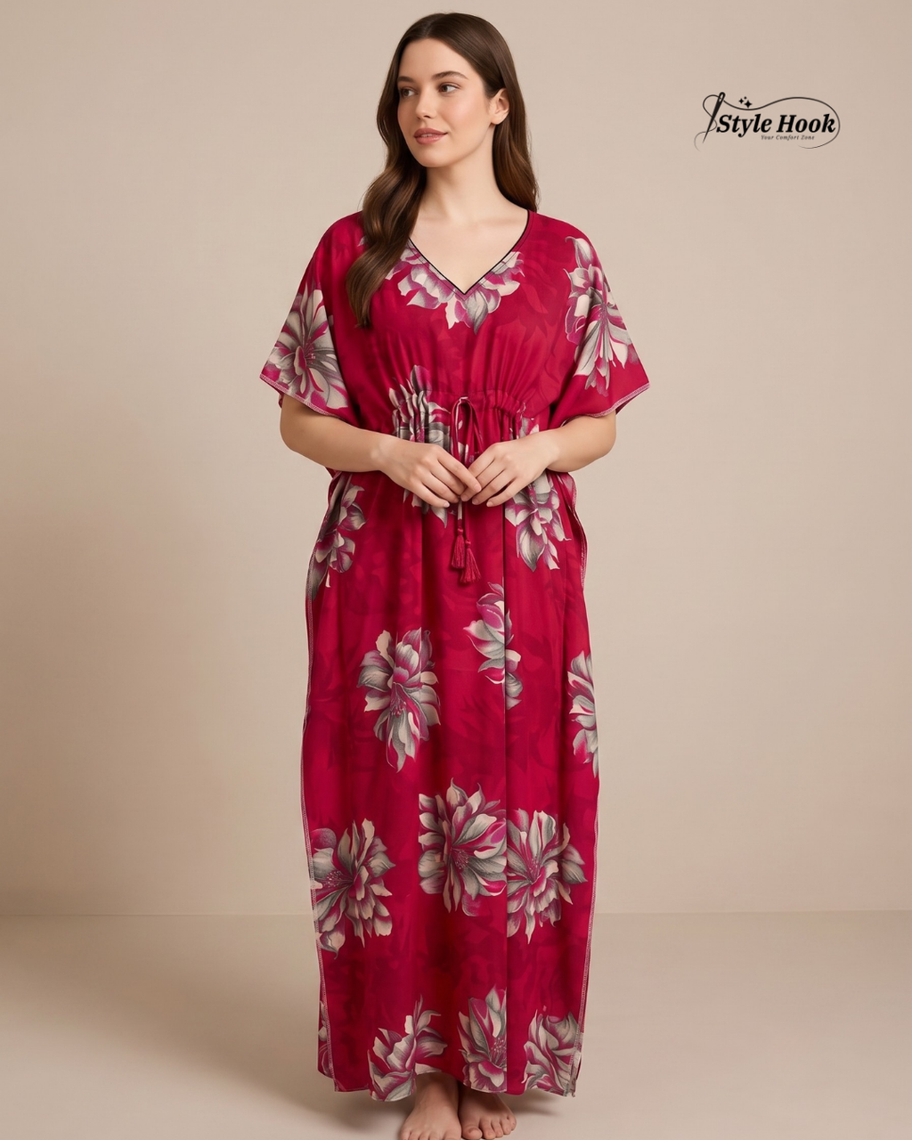 Style Hook Relaxed Home wear Kaftan Nighty