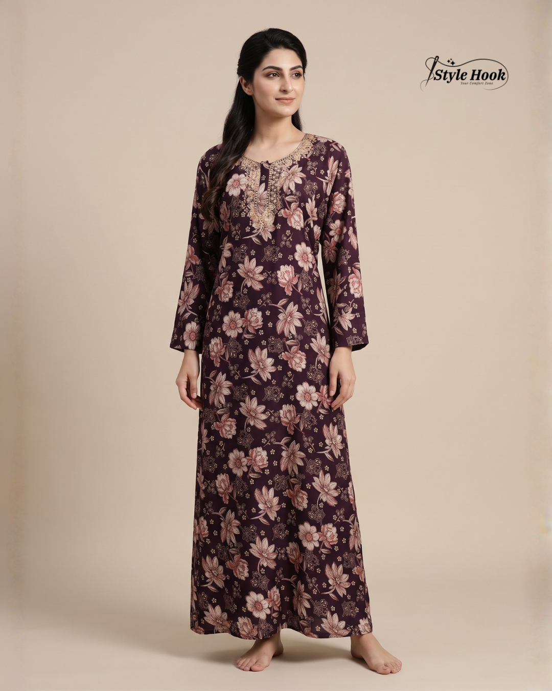 Soft & Smooth Rayon Maxi Nighty