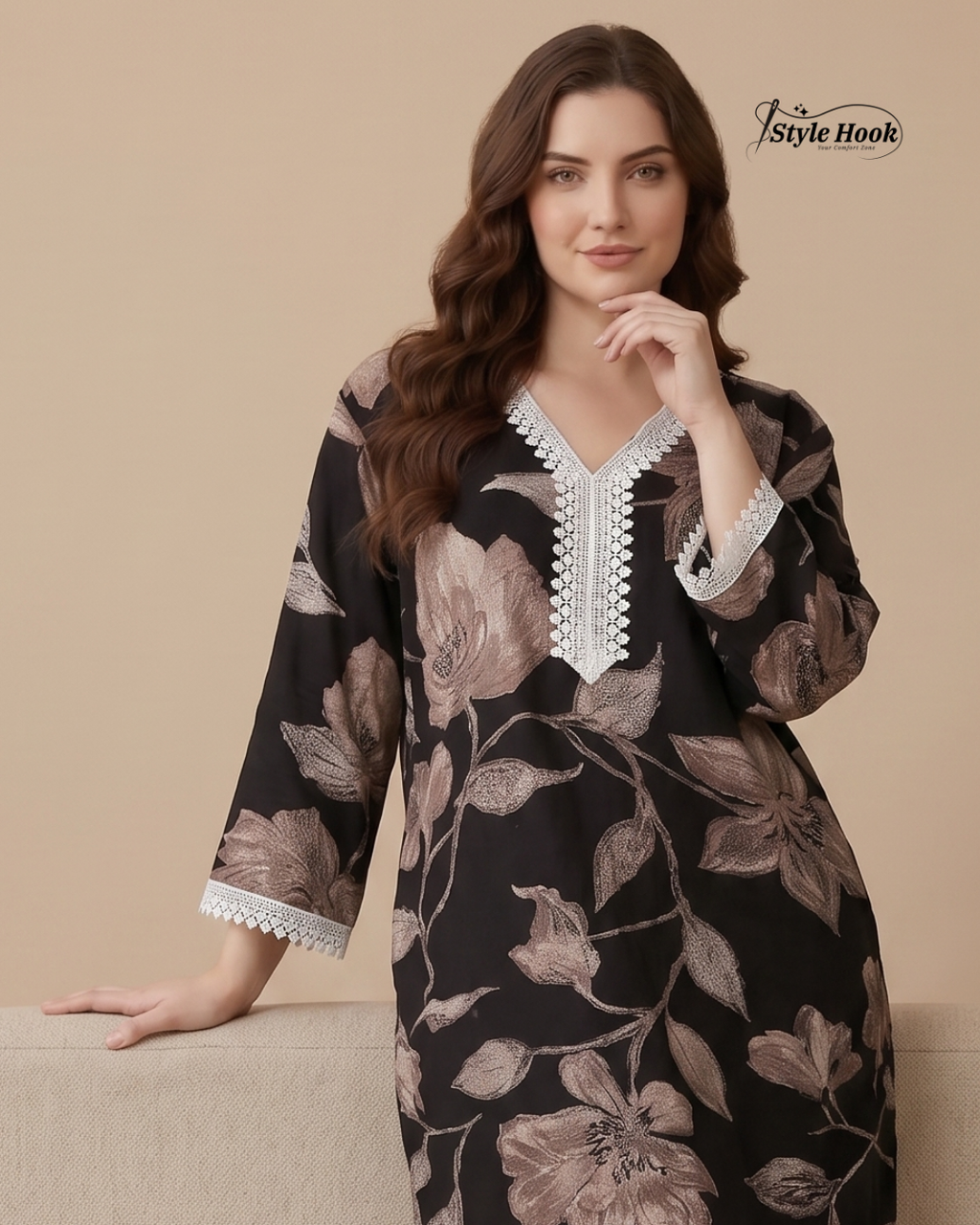 Soft Rayon Night Dress for Ladies