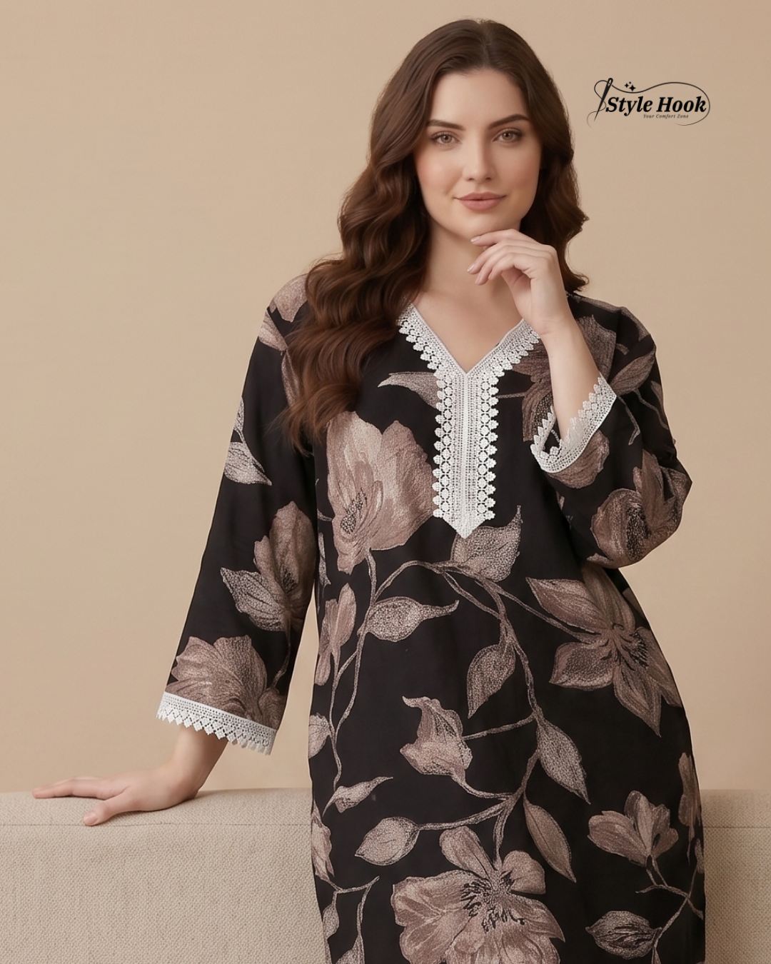 Soft Rayon Night Dress for Ladies