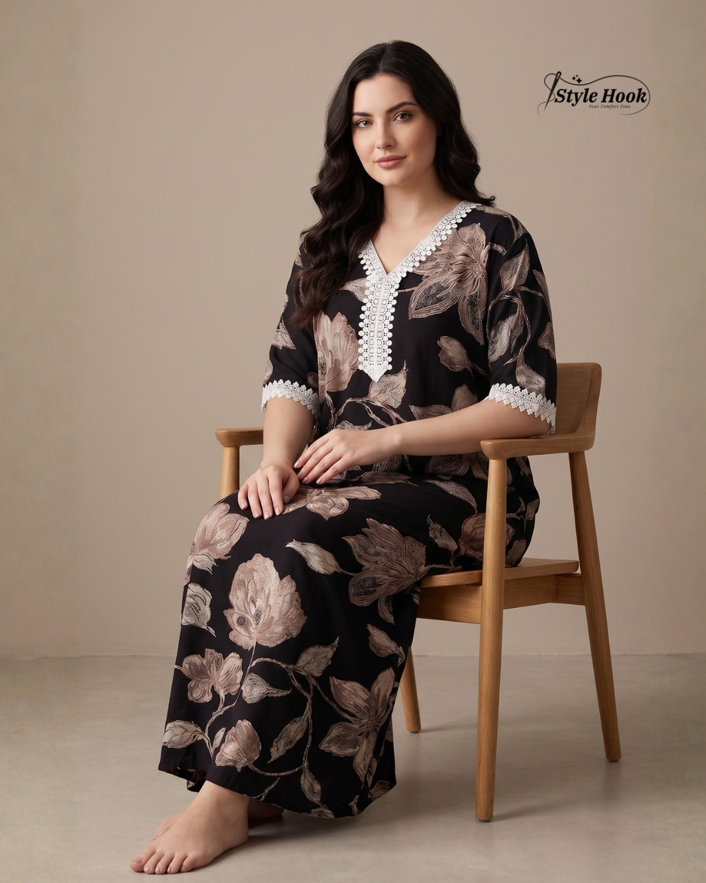 Soft Rayon Night Dress for Ladies