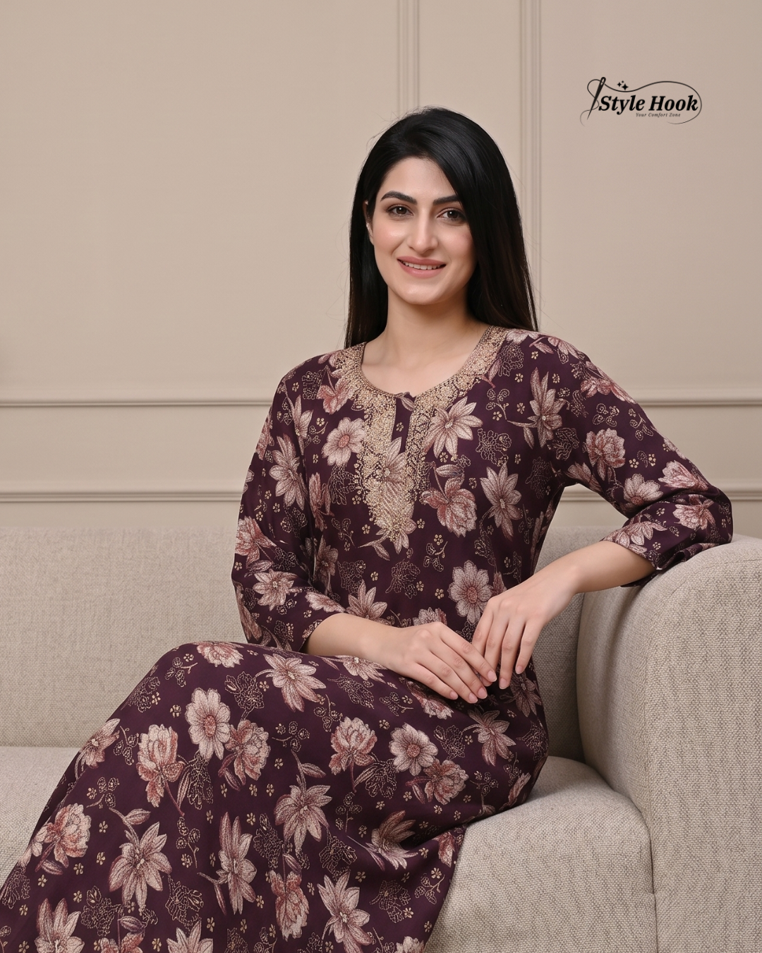 Soft & Smooth Rayon Maxi Nighty