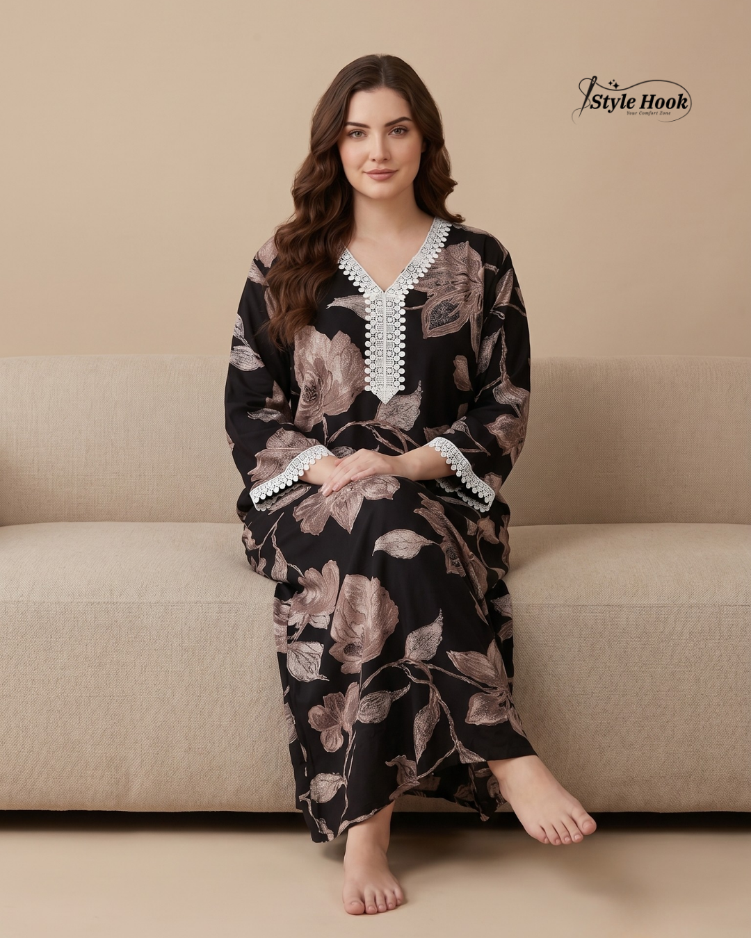 Soft Rayon Night Dress for Ladies
