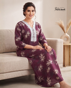 Premium Rayon Lace Nighty for Women