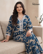 Premium Rayon Nighty for Women – Elegant Design for Special Occasions