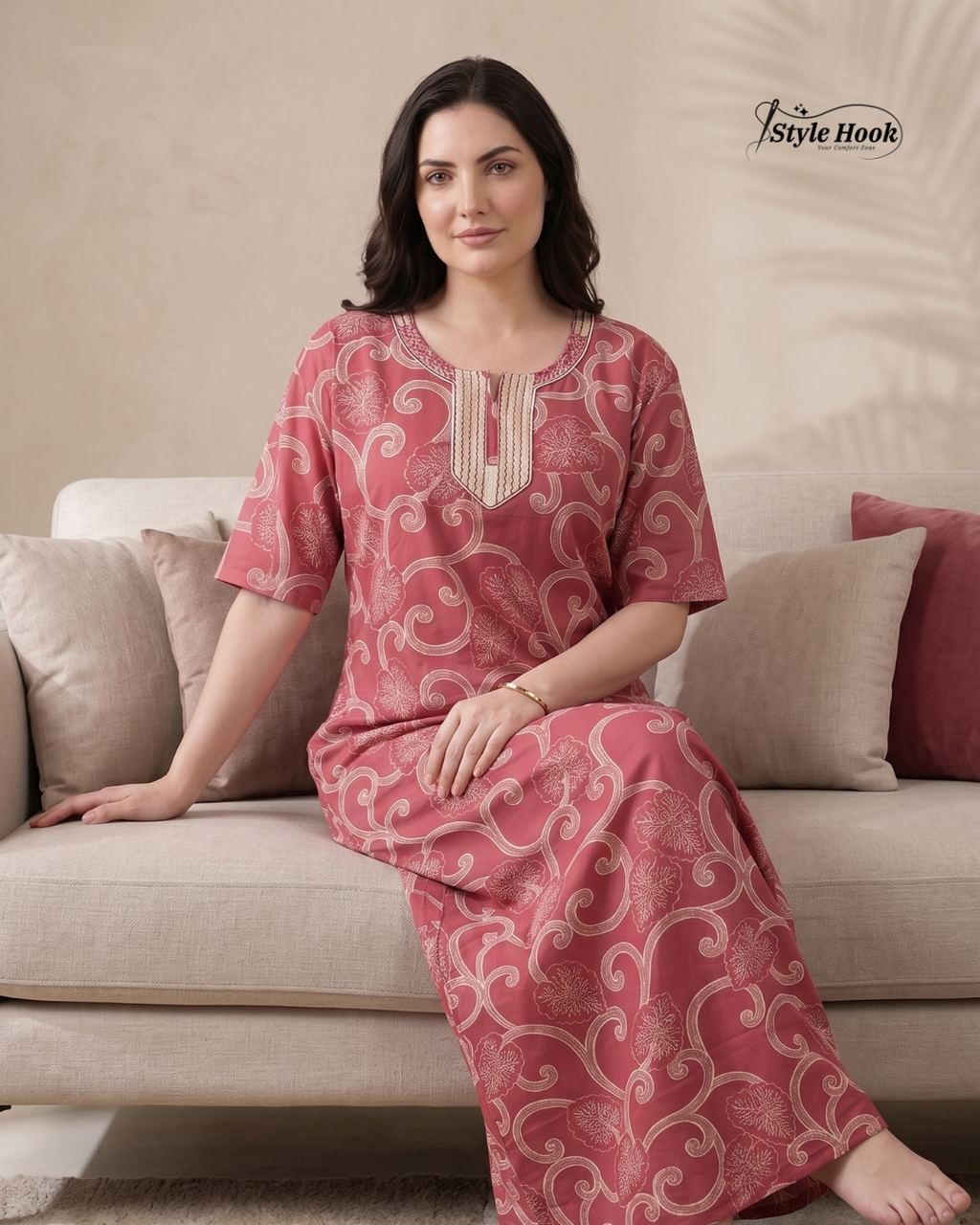 Premium Soft Rayon Nighty for Women