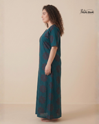 Style Hook Soft Cotton Nighty for Women – Canvas Neck Daily Wear Maxi