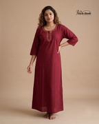 Soft Cotton Striped Nighty for Women