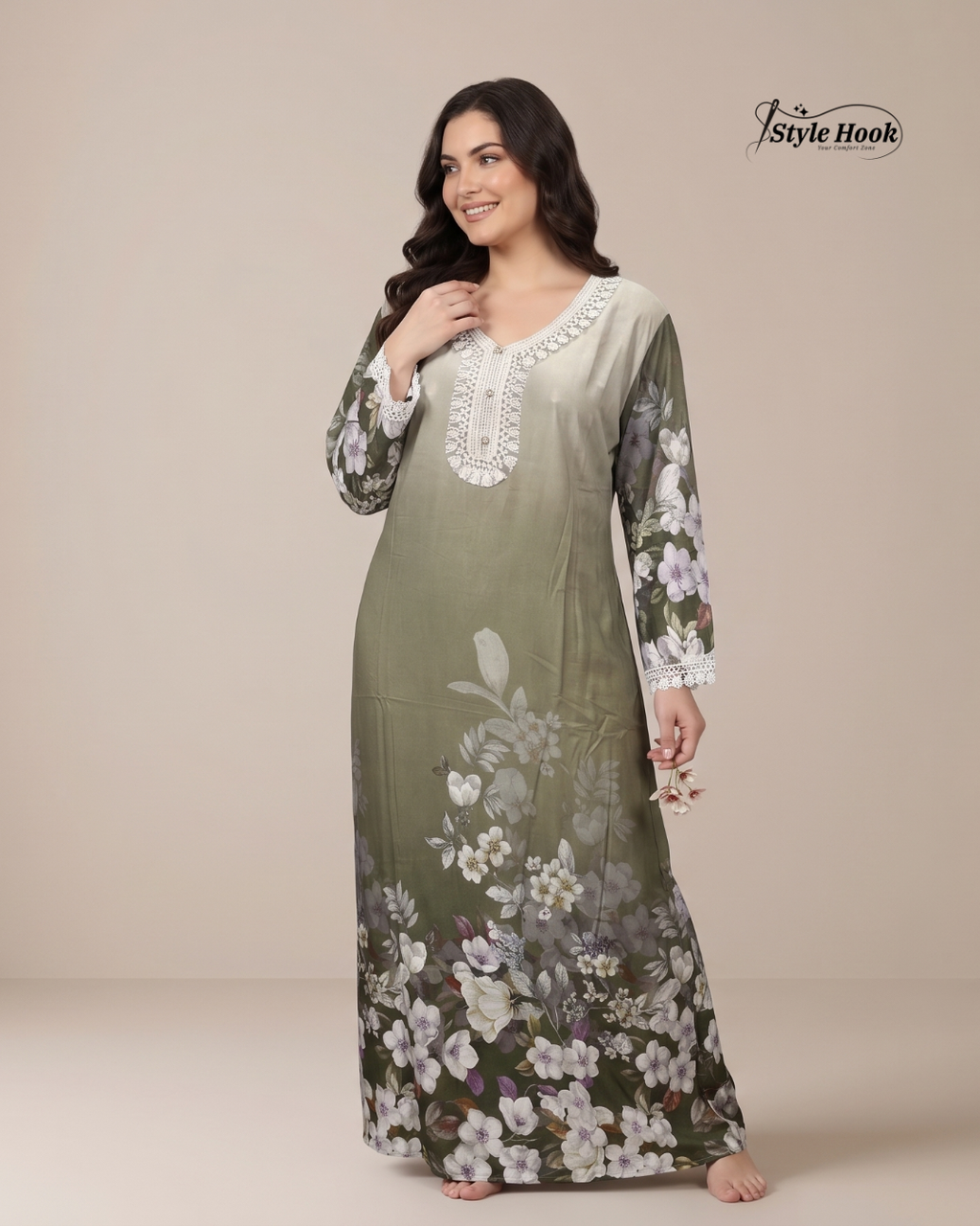 Dubai Imported Luxury Nighty – Soft Feel Premium Collection