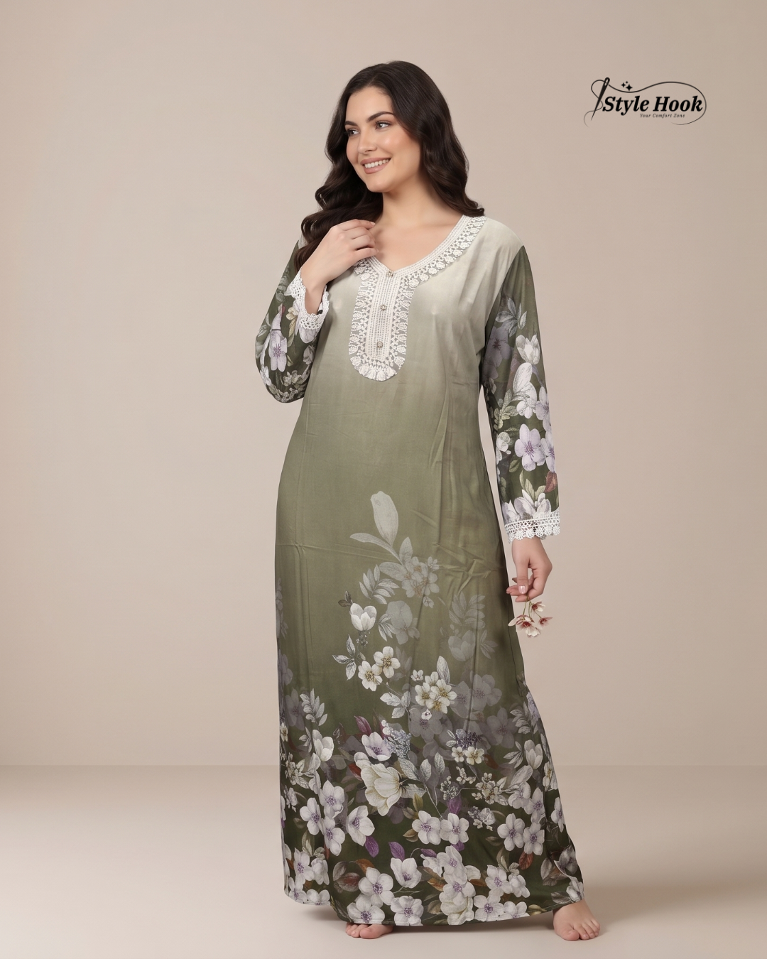 Dubai Imported Luxury Nighty – Soft Feel Premium Collection