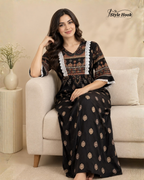 Printed Frock Nighty for Women – Comfortable Everyday Nightwear