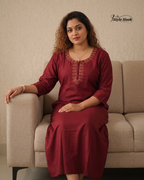 Soft Cotton Striped Nighty for Women