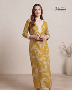 Designer Printed Rayon Maxi Nighty for Ladies