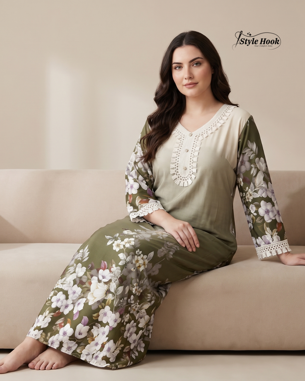 Dubai Imported Luxury Nighty – Soft Feel Premium Collection
