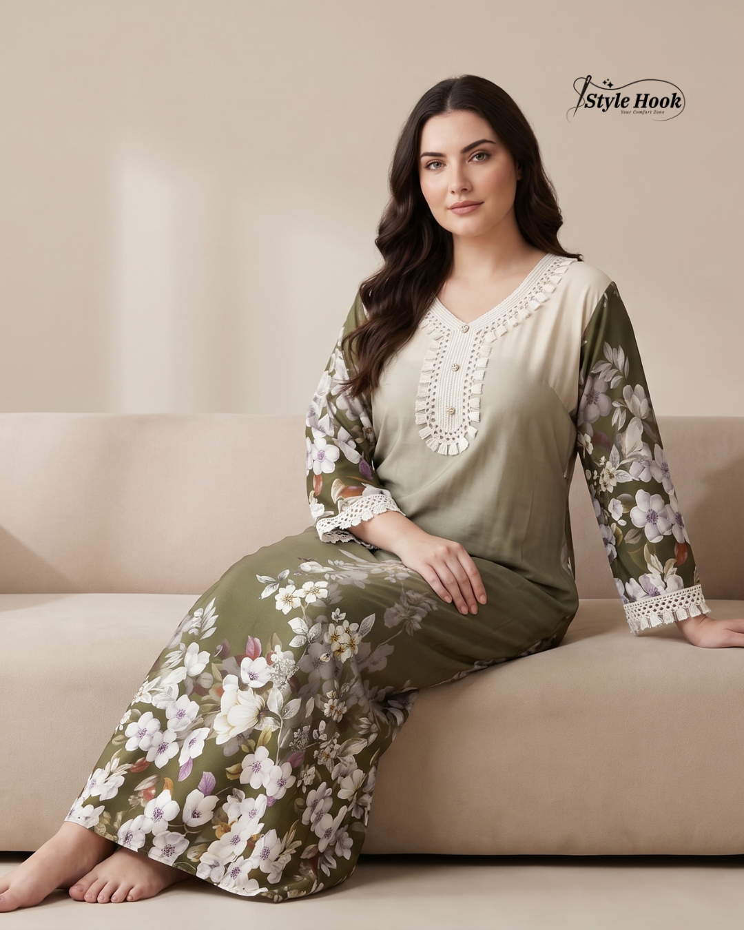 Dubai Imported Luxury Nighty – Soft Feel Premium Collection