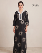 Stylish Rayon Lace Maxi Nighty for Ladies