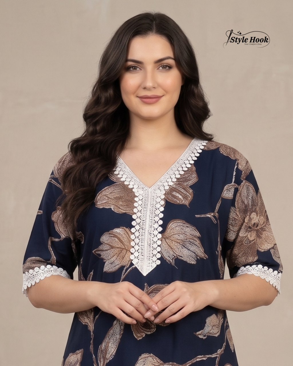 Soft Rayon Night Dress for Ladies