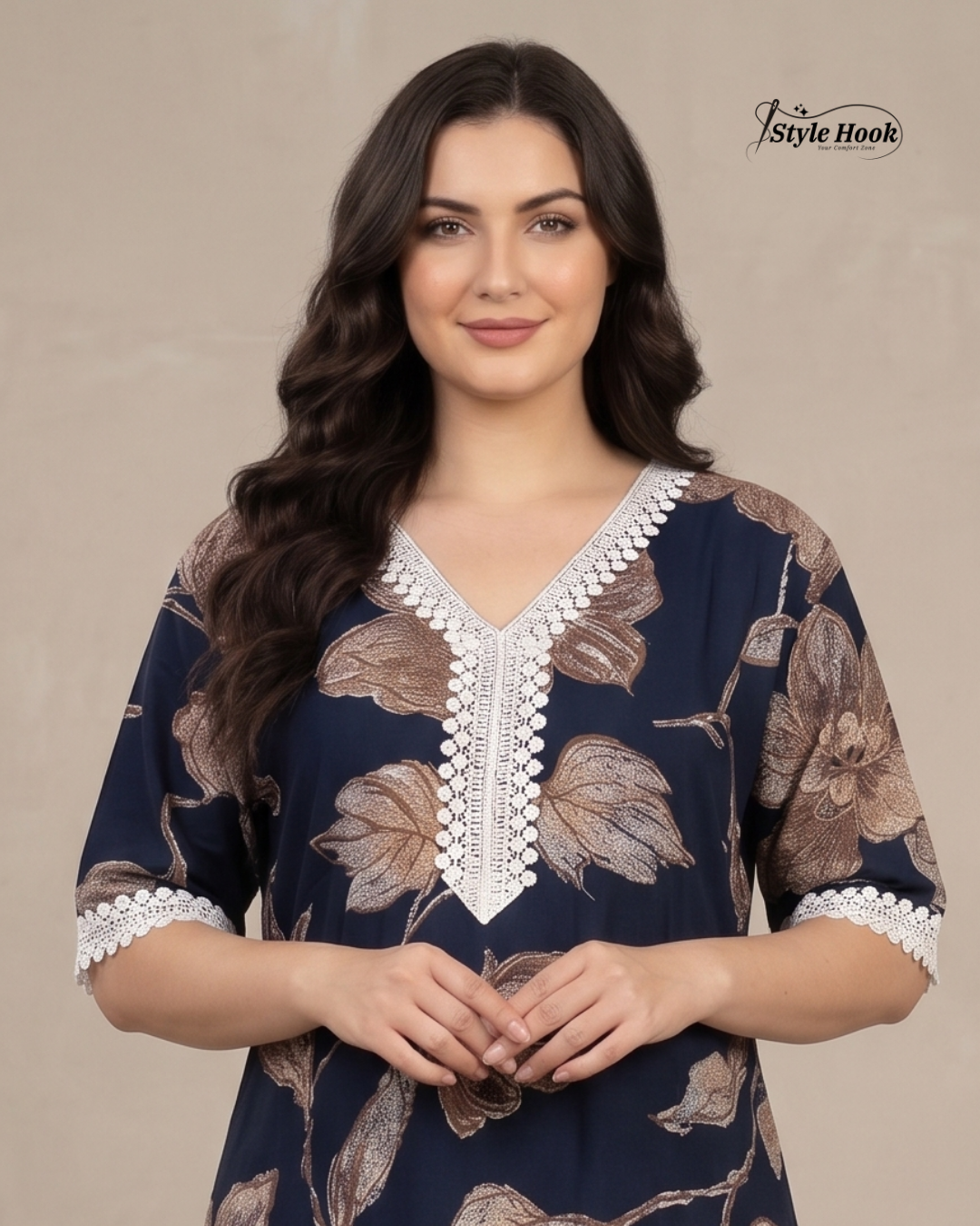 Soft Rayon Night Dress for Ladies