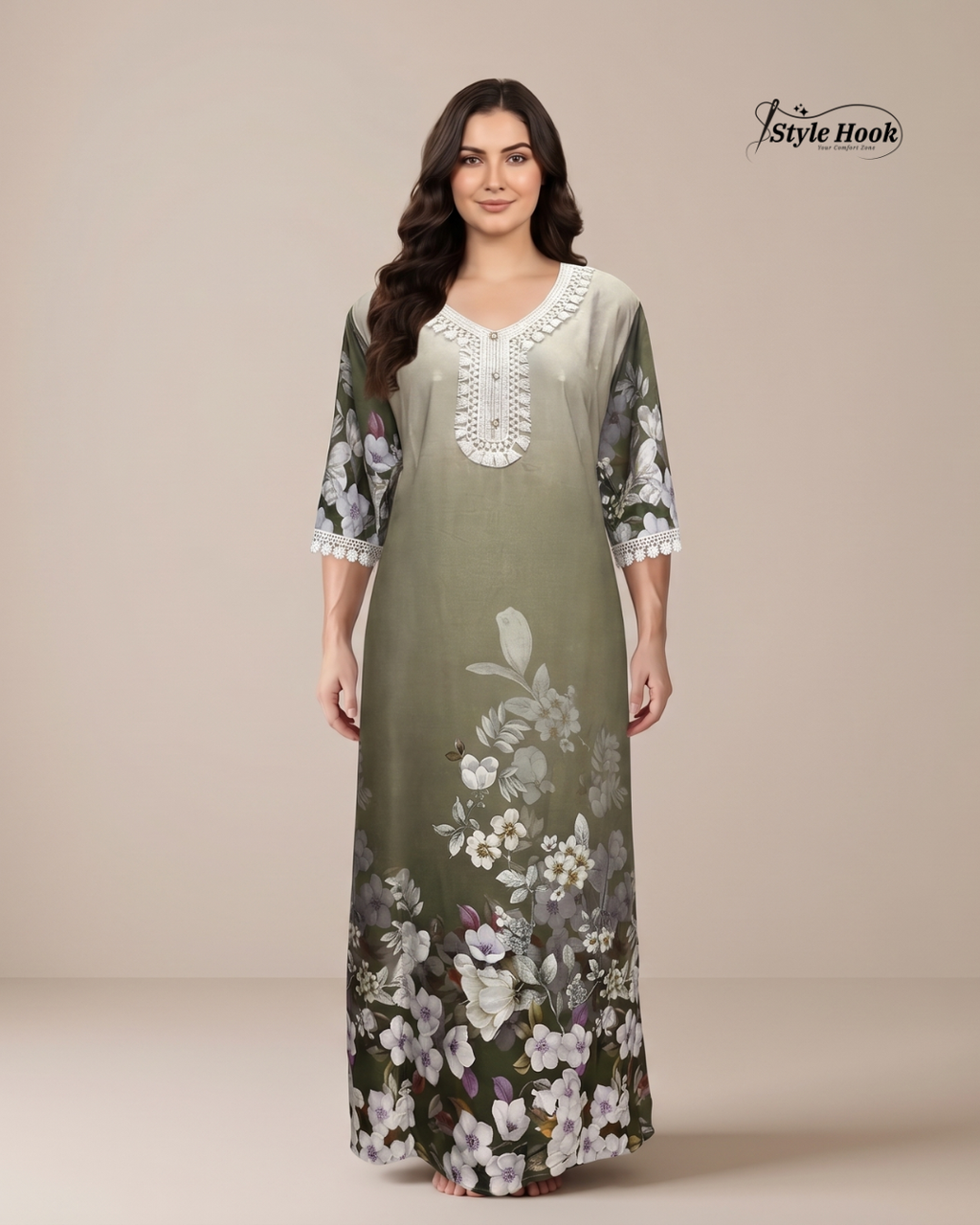 Dubai Imported Luxury Nighty – Soft Feel Premium Collection