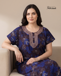 Premium Embroidery nighty for women