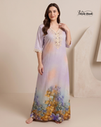Dubai Style Luxury Maxi Dress Nighty – Stylish Home Wear