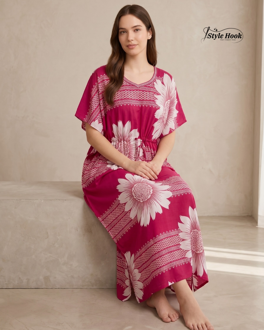 Luxury Lounge Kaftan Nighty