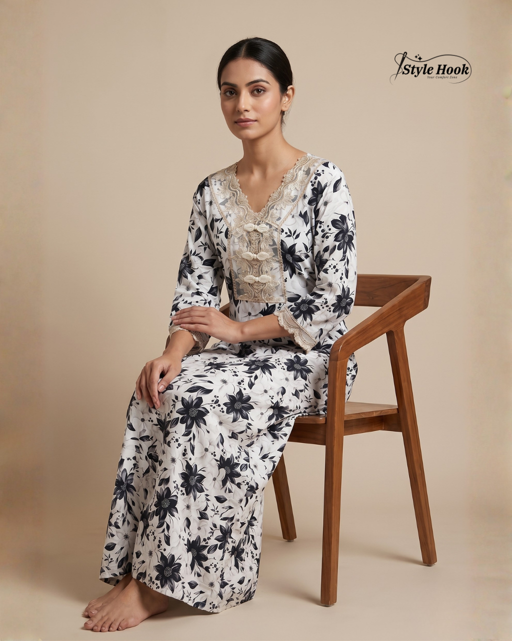 Style Hook Luxury Dubai Nighty for Women – Premium Comfort Wear
