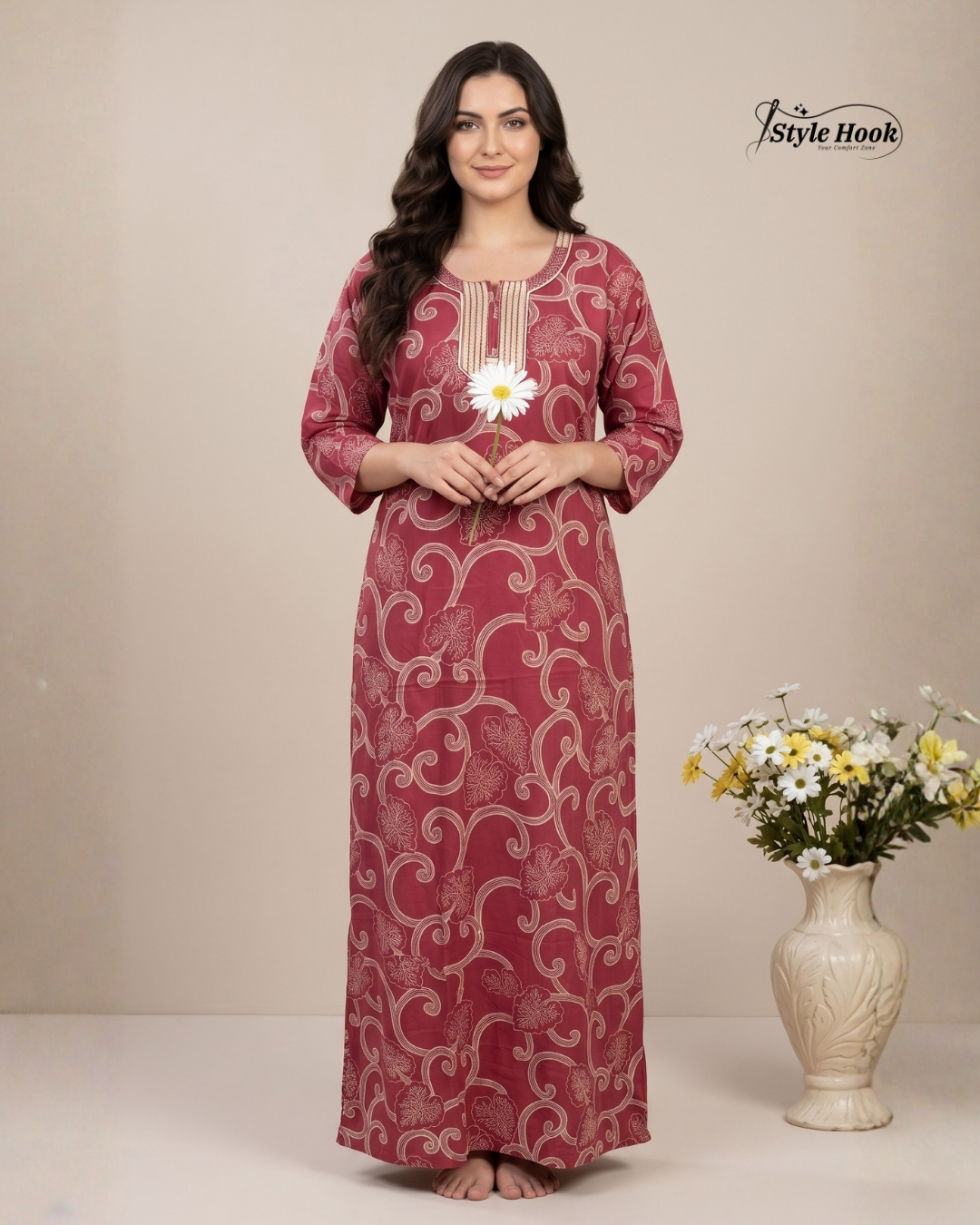 Premium Soft Rayon Nighty for Women