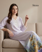 Dubai Style Luxury Maxi Dress Nighty – Stylish Home Wear