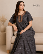 Elegant Printed Cotton Nighty for Ladies