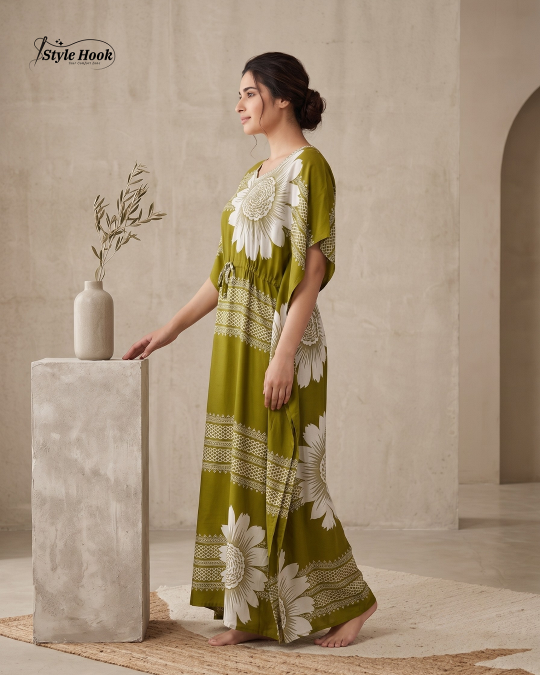 Luxury Lounge Kaftan Nighty