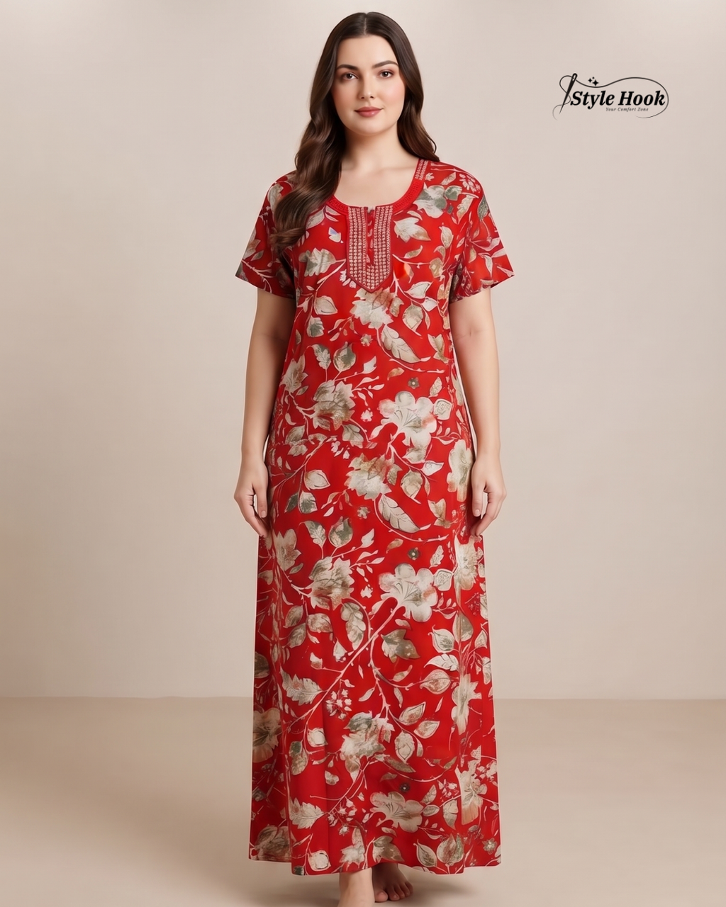 Soft Rayon Comfortable Home Wear Maxi