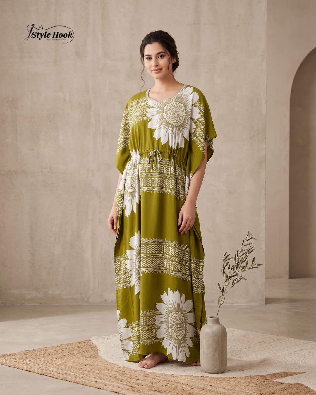 Luxury Lounge Kaftan Nighty